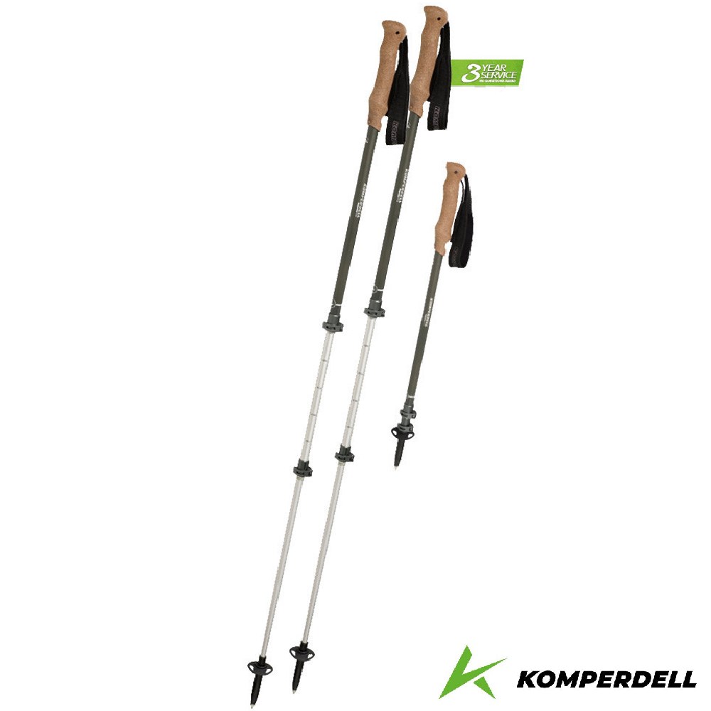 Komperdell 奧地利 航太鋁合金強力鎖定登山杖 174232410 橄欖綠 健行登山 7075鋁合金