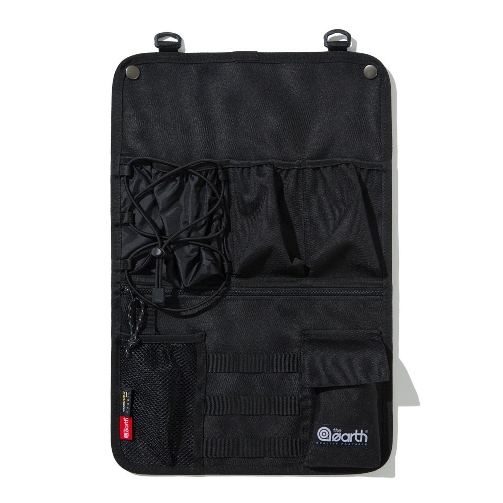 the earth CORDURA 多功能椅側置物袋 軍綠/黑色 露營椅側邊袋 露營椅 置物袋