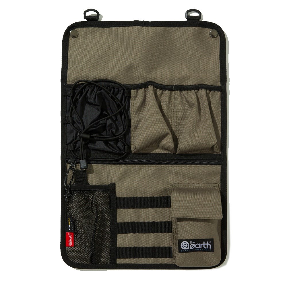 the earth CORDURA 多功能椅側置物袋 軍綠/黑色 露營椅側邊袋 露營椅 置物袋