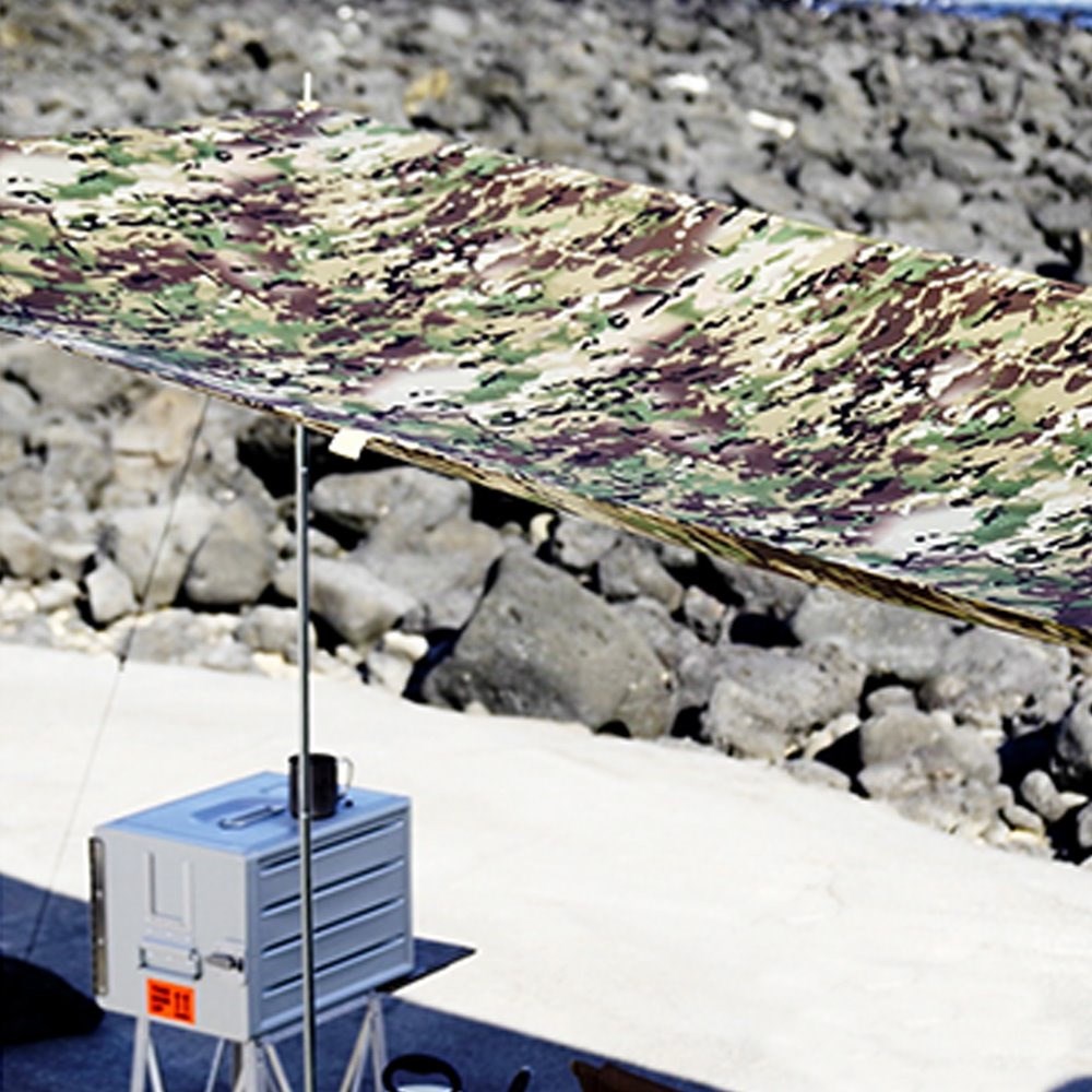 the earth 車邊/車尾專用天幕 綠迷彩/象牙白 車邊天幕 天幕 248x144