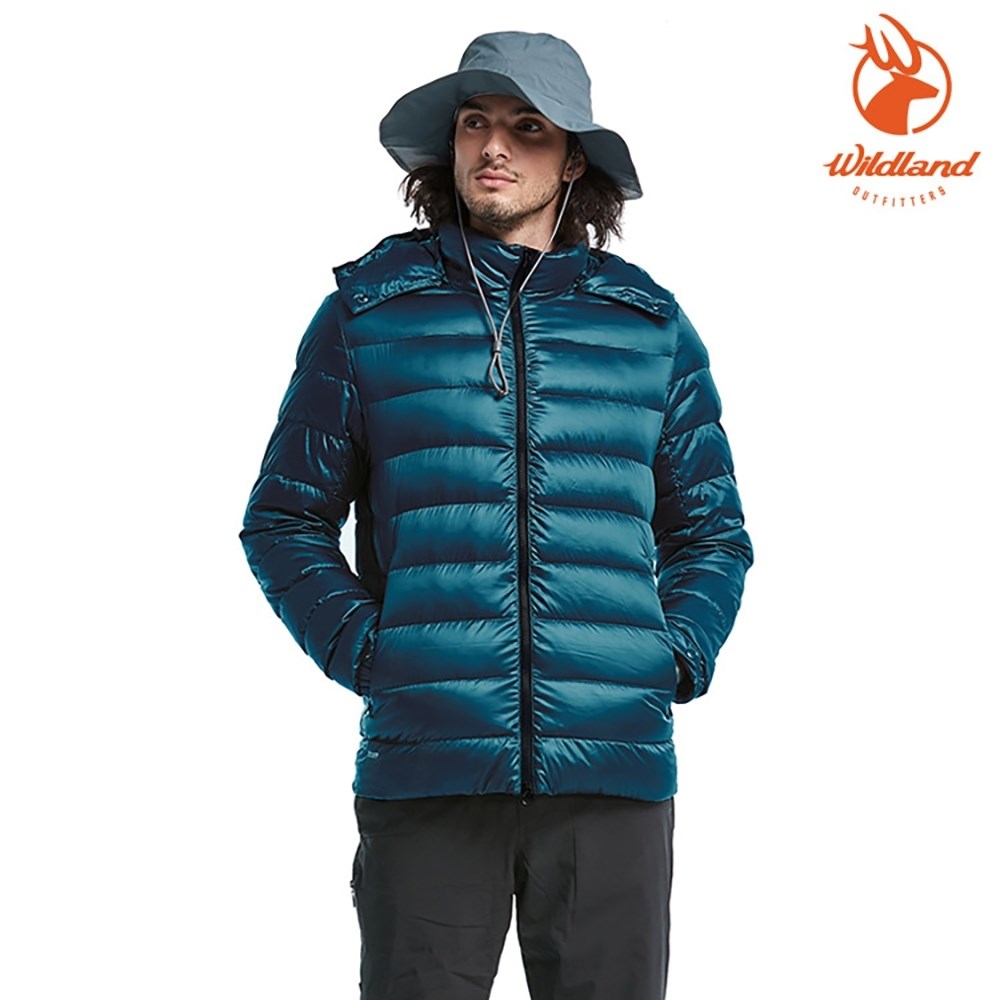 【特價出清】wildland 荒野 男 700FP可回溯羽絨外套 0A82102 經典藍123 外套 登山 露營