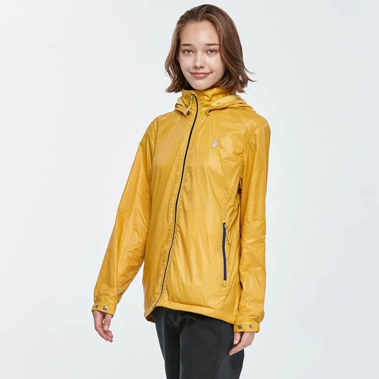 【特價出清】wildland 荒野 女 15D天鵝絨防風保暖外套 0A82919 藤黃色124 防潑水 外套 登山 露營