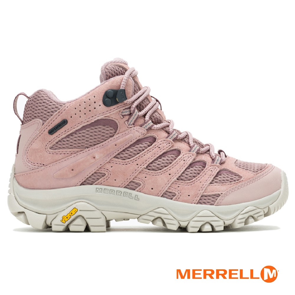 MERRELL MOAB 3 MID WATERPROOF 女 中筒防水登山健行鞋 ML038330 藕粉 健走鞋