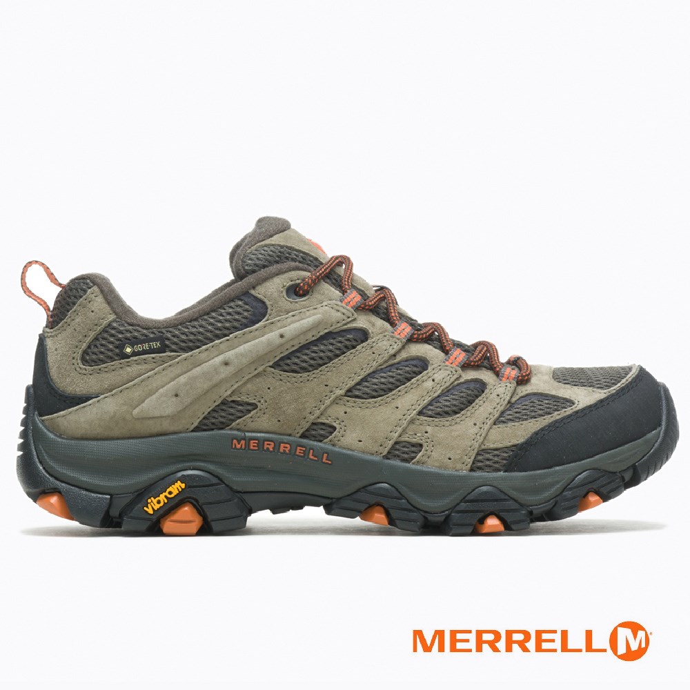 Merrell 男 MOAB 3 GTX 防水登山健行鞋 橄欖綠 寬楦 ML035801W 登山鞋 低筒