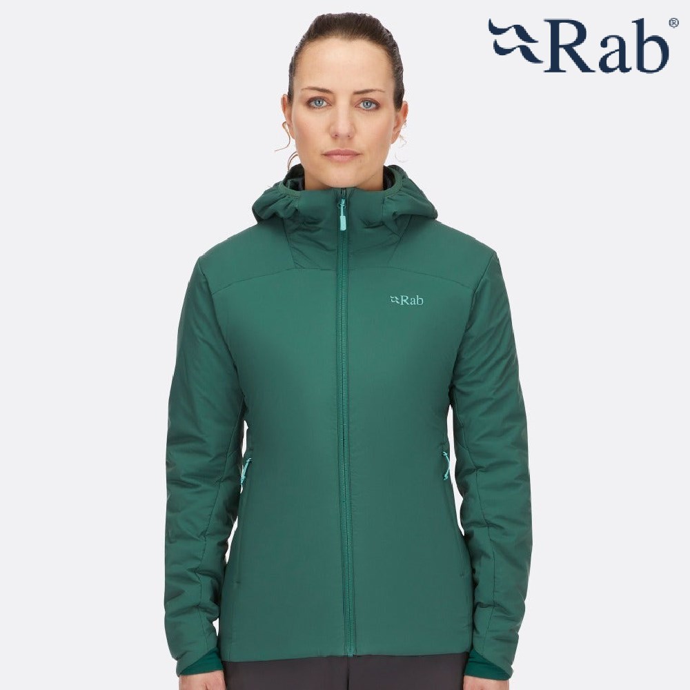 英國 RAB Xenair Alpine Light Jacket 輕量防風透氣化纖連帽外套 女款 板岩綠 QIP18GNS