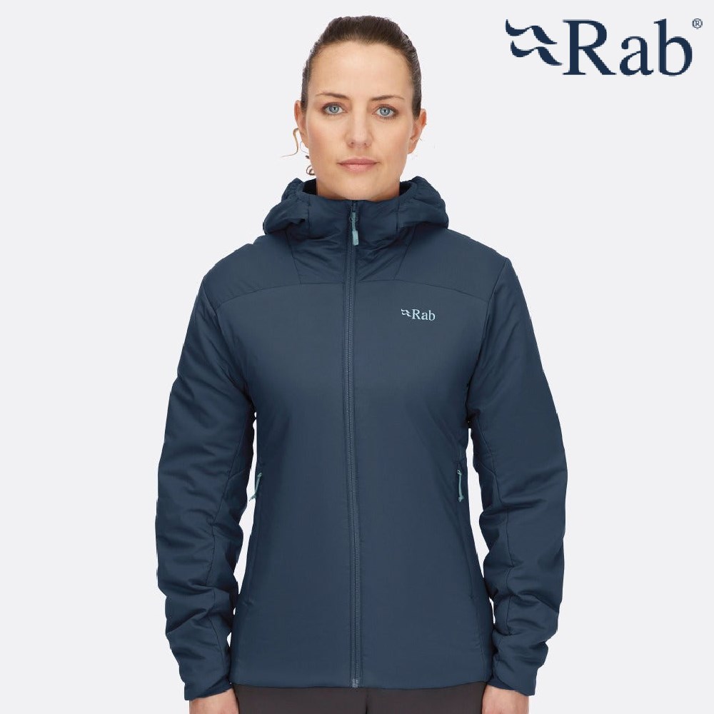 英國 RAB Xenair Alpine Light Jacket 輕量防風透氣化纖連帽外套 女款 暴風藍 QIP18TMB