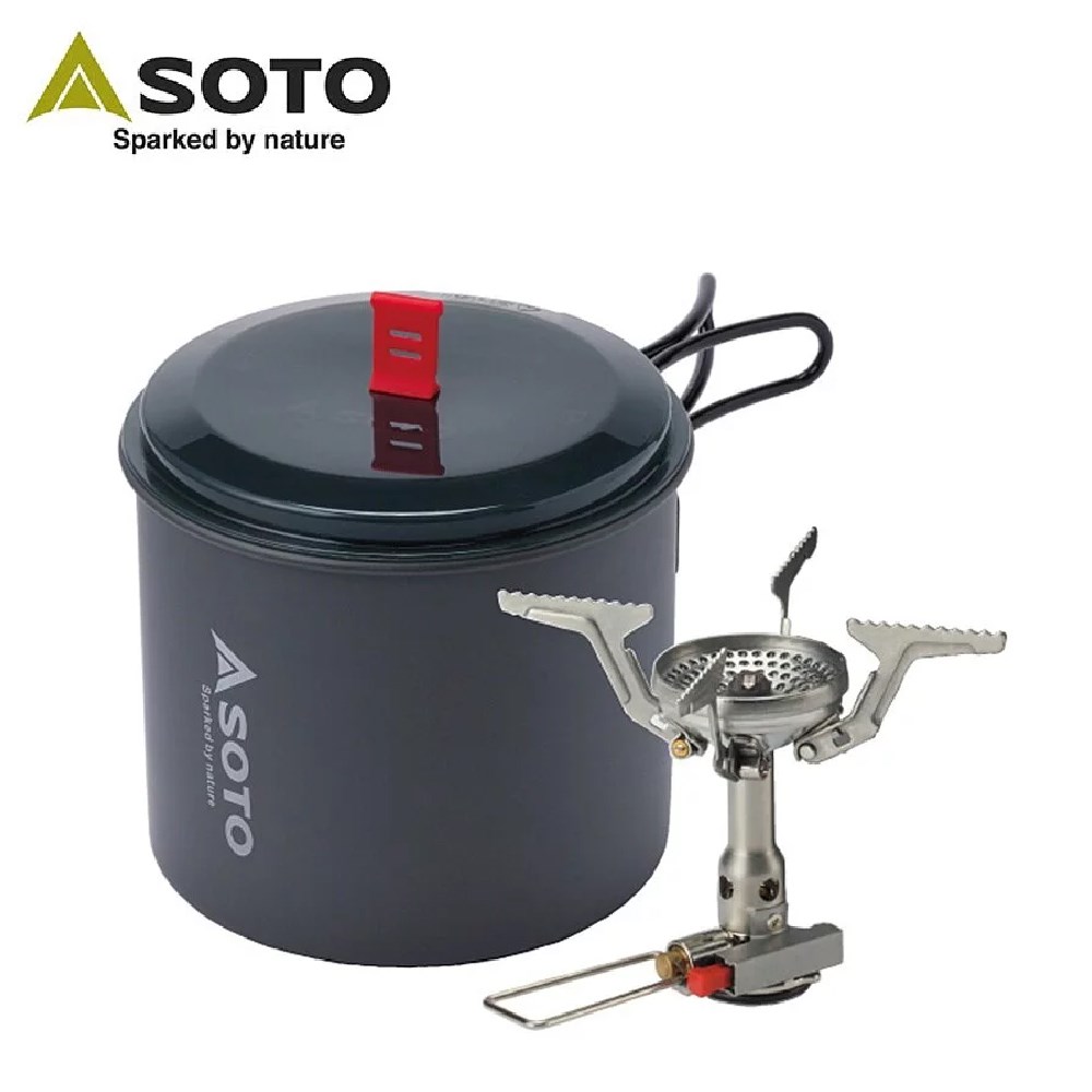 SOTO 攻頂爐組 SOD-320PC 攻頂爐 輕巧鍋 1000m 附收納袋 登山爐