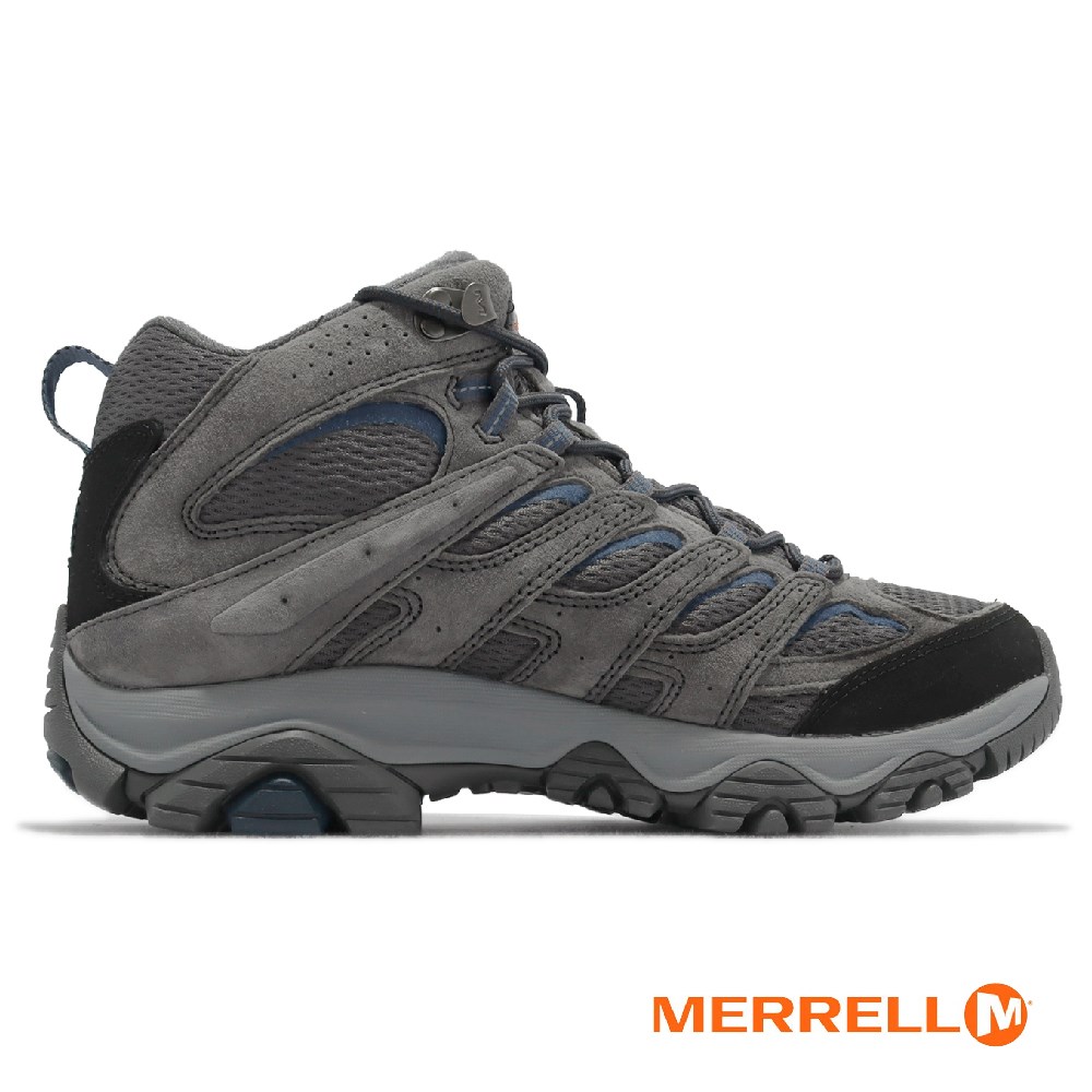 MERRELL MOAB 3 MID GTX 防水登山健行鞋 鐵灰/寶藍 ML035789 登山鞋 男款