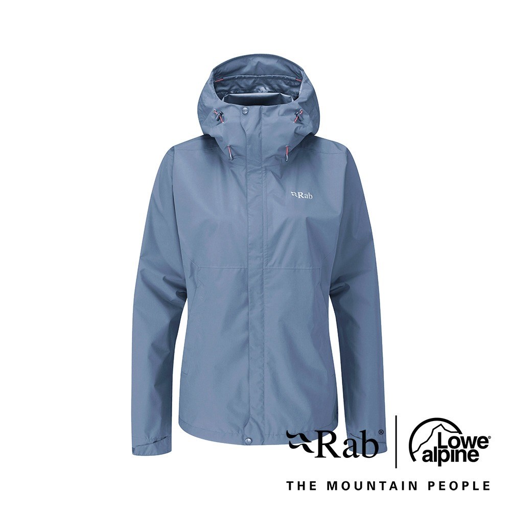 英國 RAB Downpour Eco Jacket 輕量 防風 防水 連帽外套 女 白令海藍 QWG83 登山