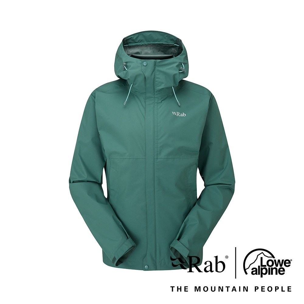 英國 RAB Downpour Eco Jacket 輕量 防風 防水 連帽外套 女 尤加利綠 QWG83 登山