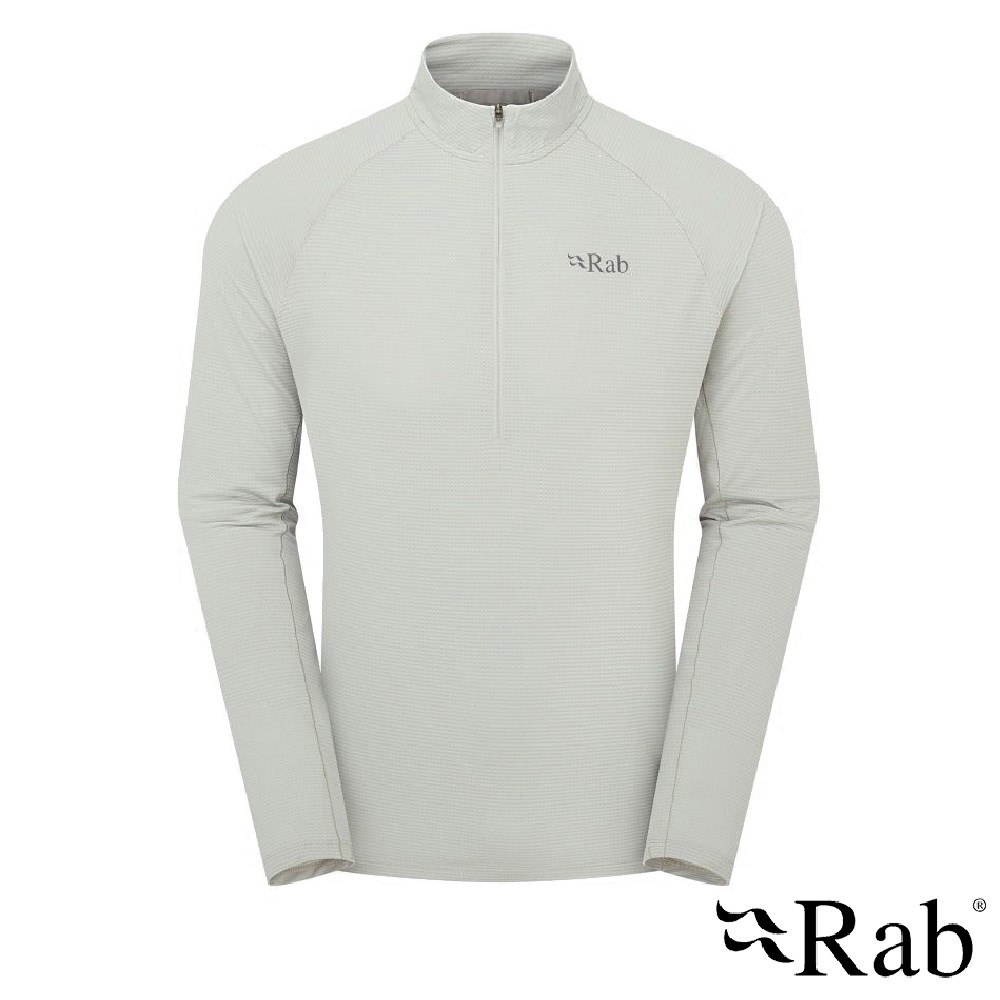 英國 RAB Sonic LS Zip 長袖透氣拉鍊排汗衣 男款 淺鋅 QBL03 排汗衣 衛生衣 運動 登山
