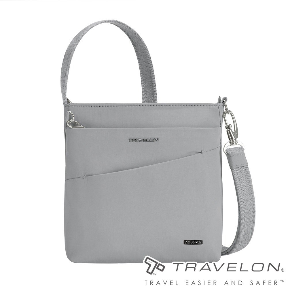 Travelon 美國 Roam防盜斜背包-聯名款 TL-43675A 冰河藍 隨身斜背包 防盜包
