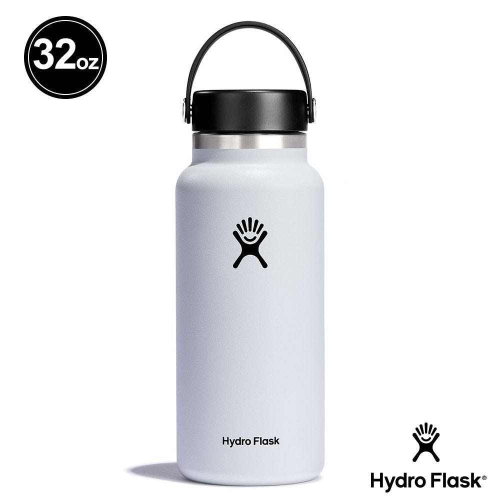 Hydro Flask 32oz/946ml 寬口提環保溫瓶 經典白 保冷 保溫瓶 水壺 登山 露營