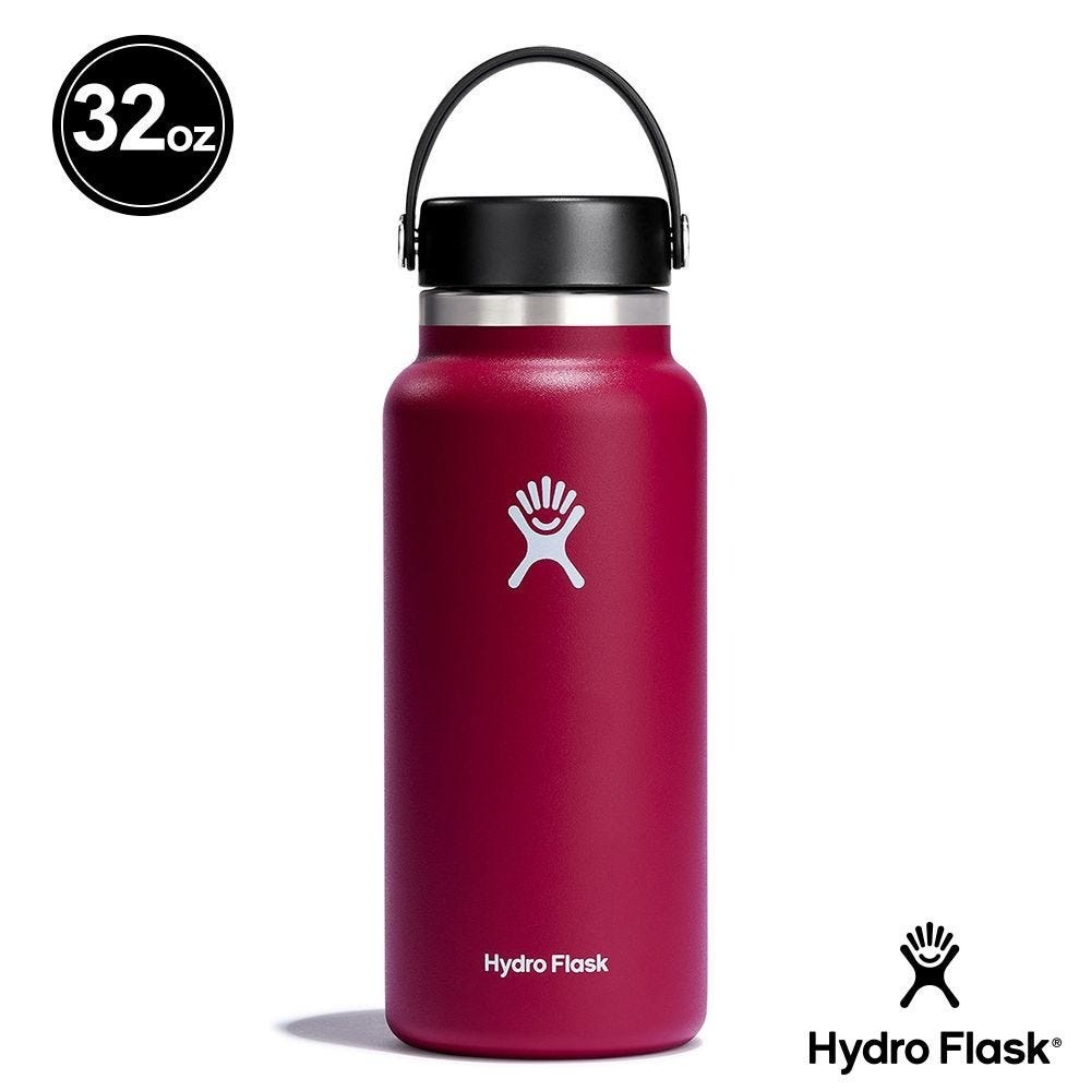 Hydro Flask 32oz/946ml 寬口提環保溫瓶 酒紅色 保冷 保溫瓶 水壺 登山 露營