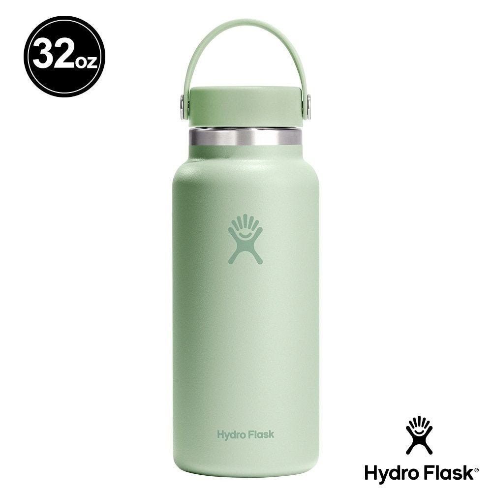 Hydro Flask 32oz/946ml 寬口提環保溫瓶 蘆薈綠 保冷 保溫瓶 水壺 登山 露營