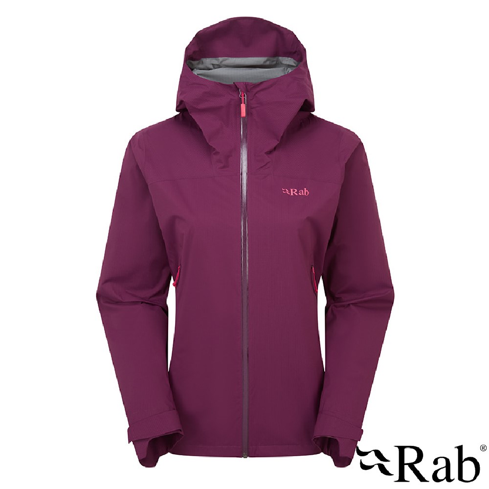 英國 RAB Downpour Light Jacket Wmns 輕量防風防水連帽外套 女款 桑葚紫 QWG91 雨衣