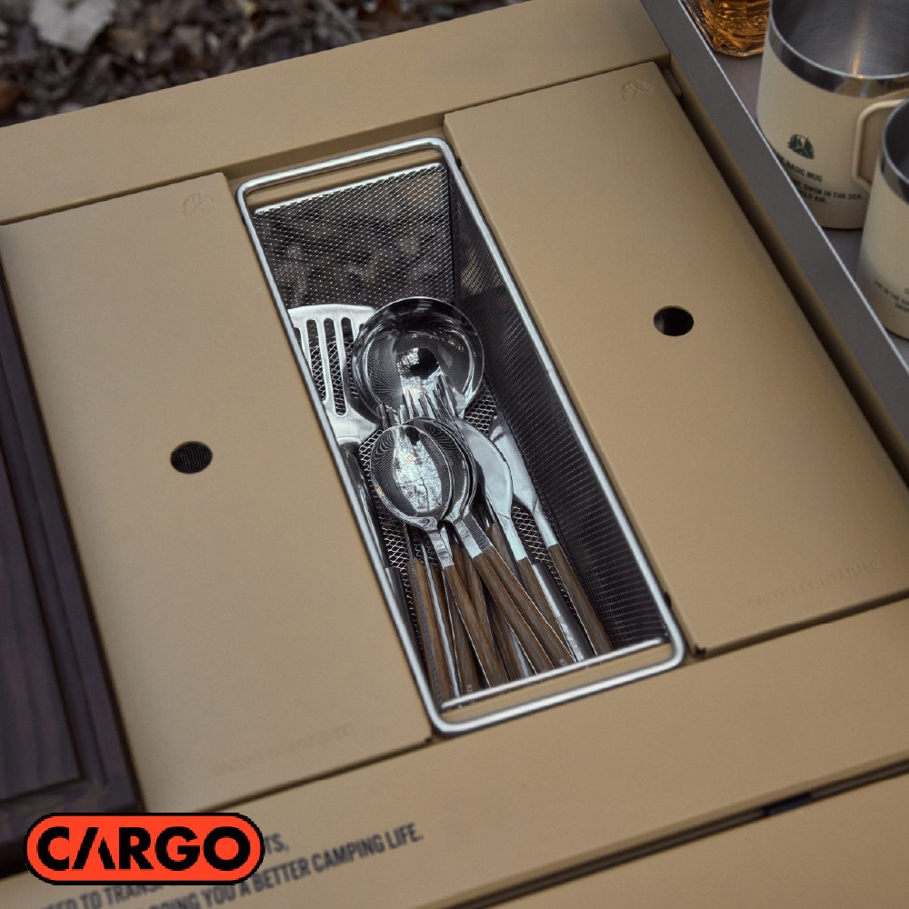 CARGO 0.5單位折疊網籃 深/淺 黑/銀 折疊桌 露營桌 桌子 工業風 瀝水籃 籃子 架子