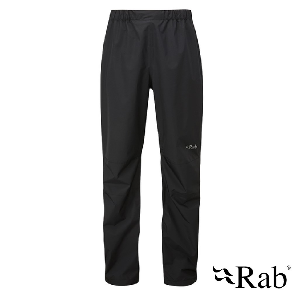 英國 RAB Downpour Eco FZ Pants 透氣防水全開拉鍊長褲 男款 黑色 QWG86 登山褲