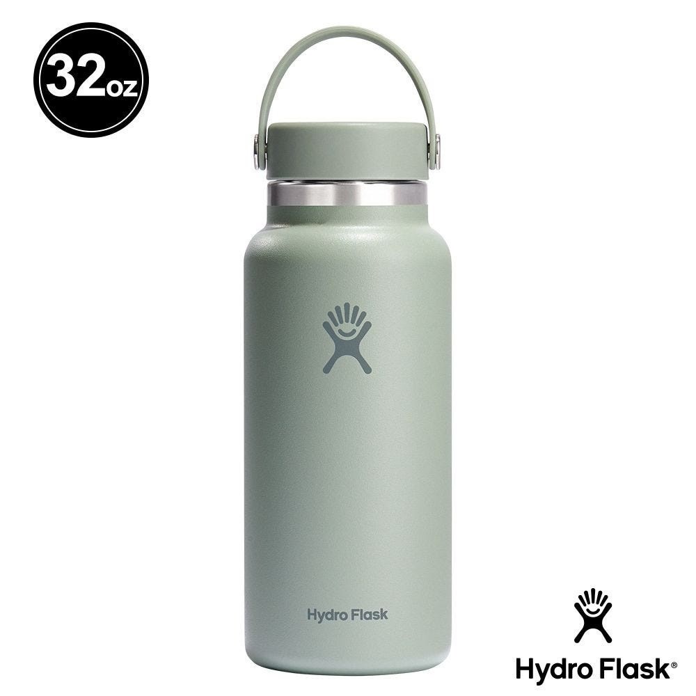Hydro Flask 32oz/946ml 寬口提環保溫瓶 灰綠 保冷 保溫瓶 水壺 登山 露營