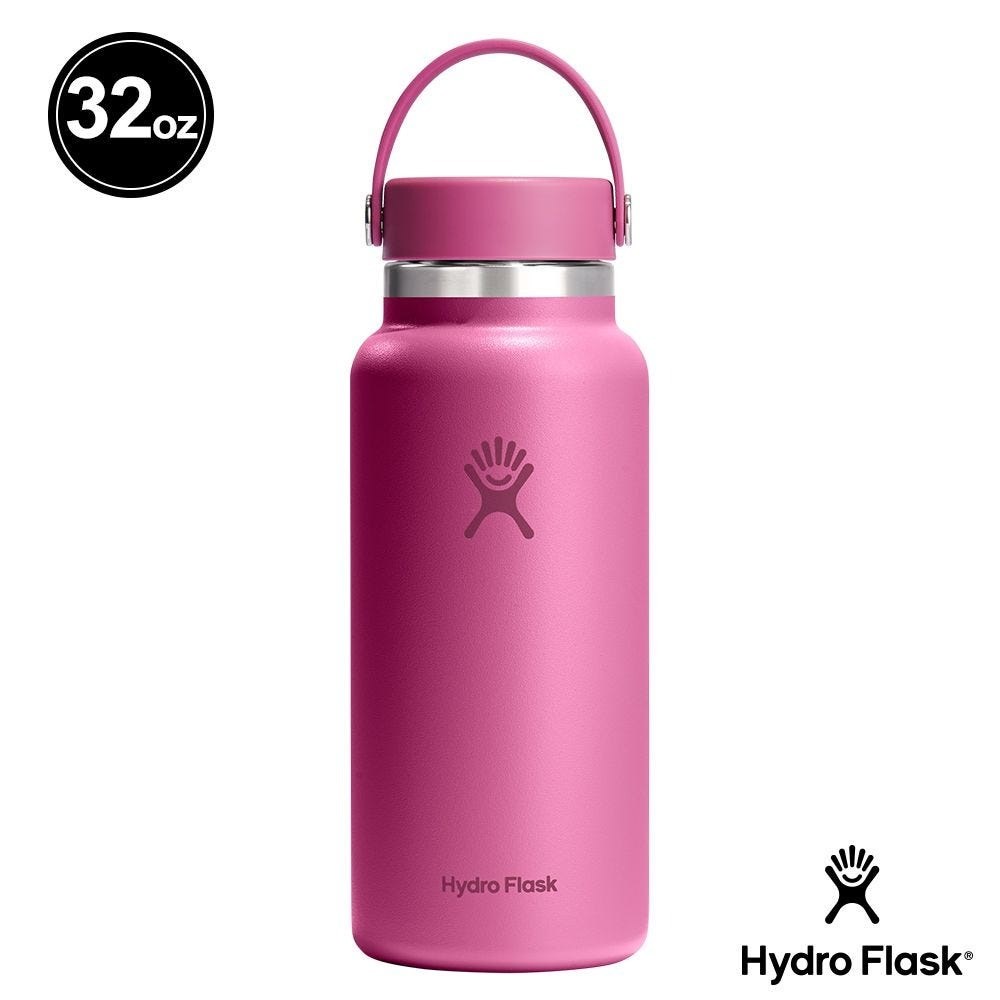 Hydro Flask 32oz/946ml 寬口提環保溫瓶 珊瑚礁紅 保冷 保溫瓶 水壺 登山 露營