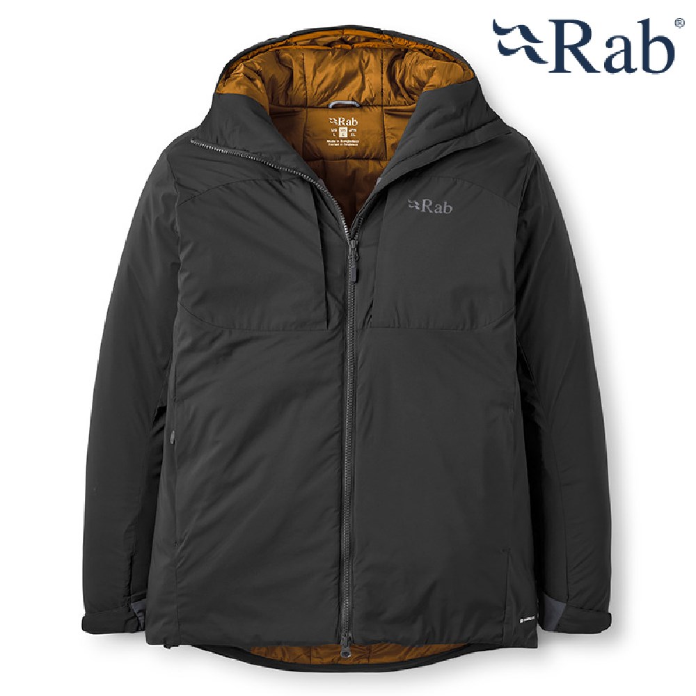 英國 RAB Xenair Alpine Jacket 防風透氣化纖連帽外套 黑(內褐) QIP09 防風外套