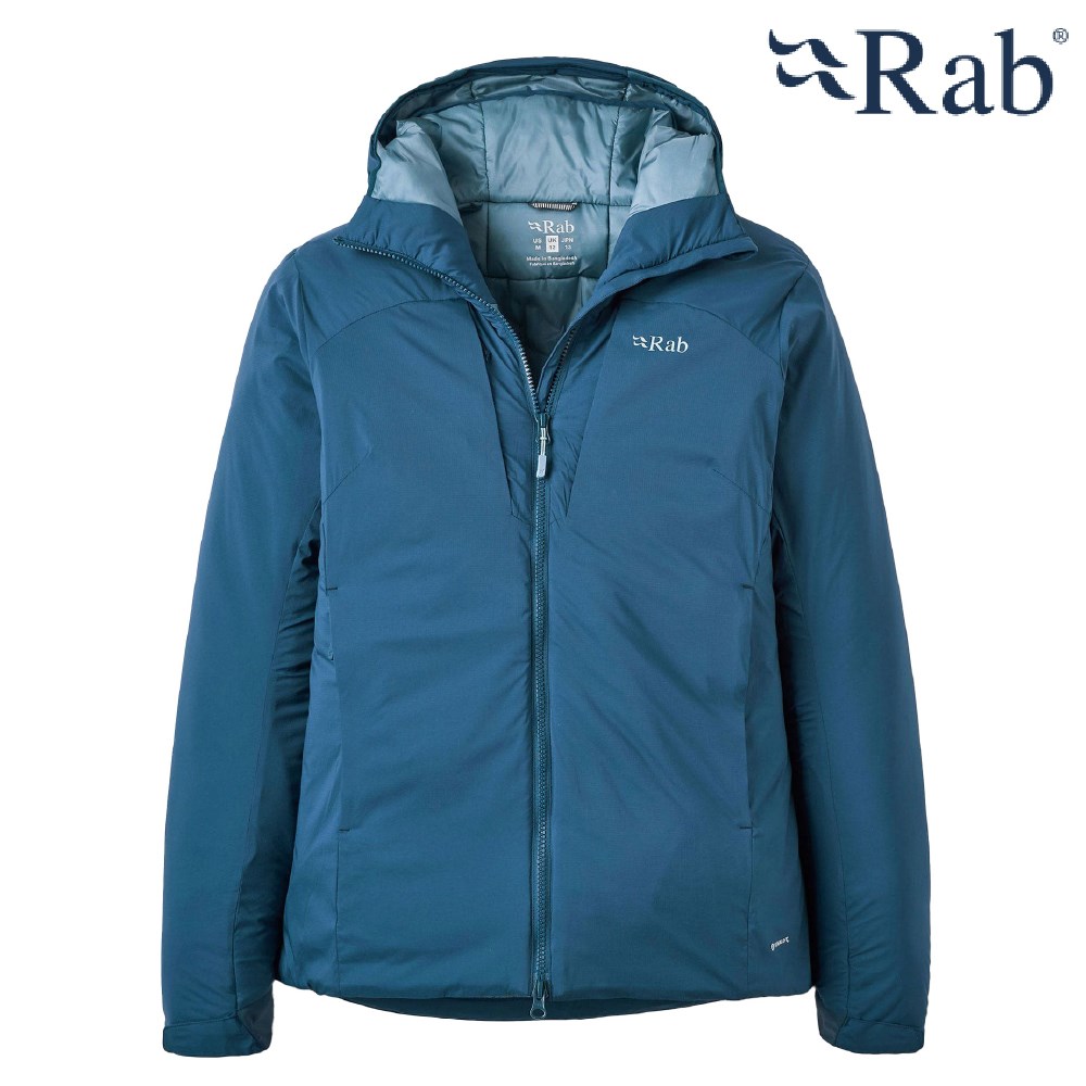 英國 RAB Xenair Alpine Jacket 防風透氣化纖連帽外套 女 暴風藍 QIP10 防風外套