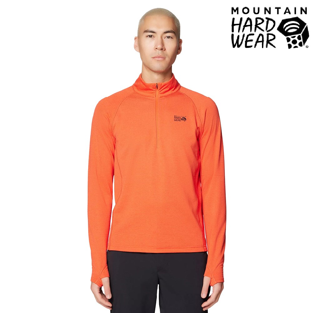 Mountain Hardwear 立領半拉鍊長袖重磅羊毛衫 男款 樣貌紅 2128951 保暖