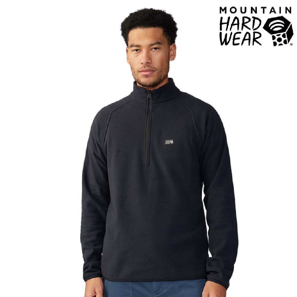 Mountain Hardwear 保暖刷毛立領半拉長袖排汗衣 男款 黑色 2104711 保暖衣