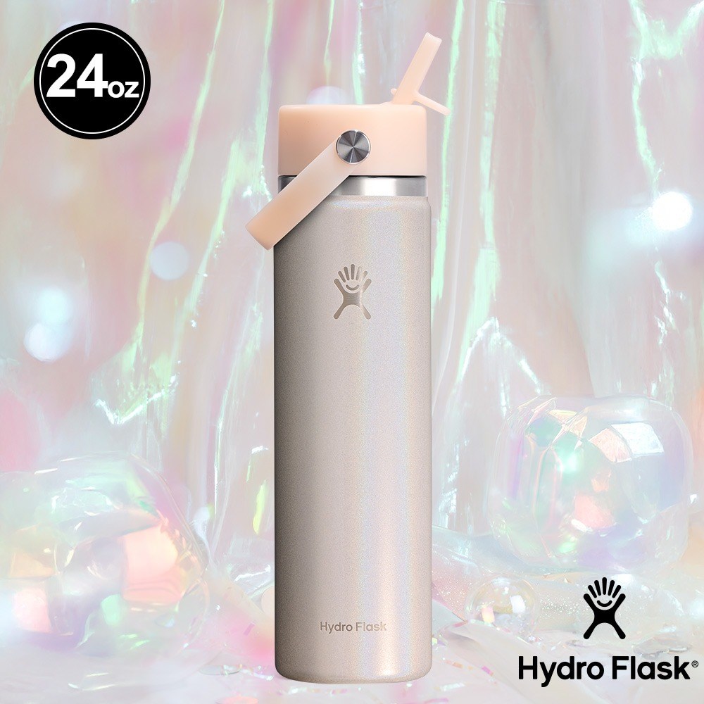 Hydro Flask 24oz/709ml Glimmer 寬口吸管保溫瓶 奶油黃 水瓶 登山 保冰
