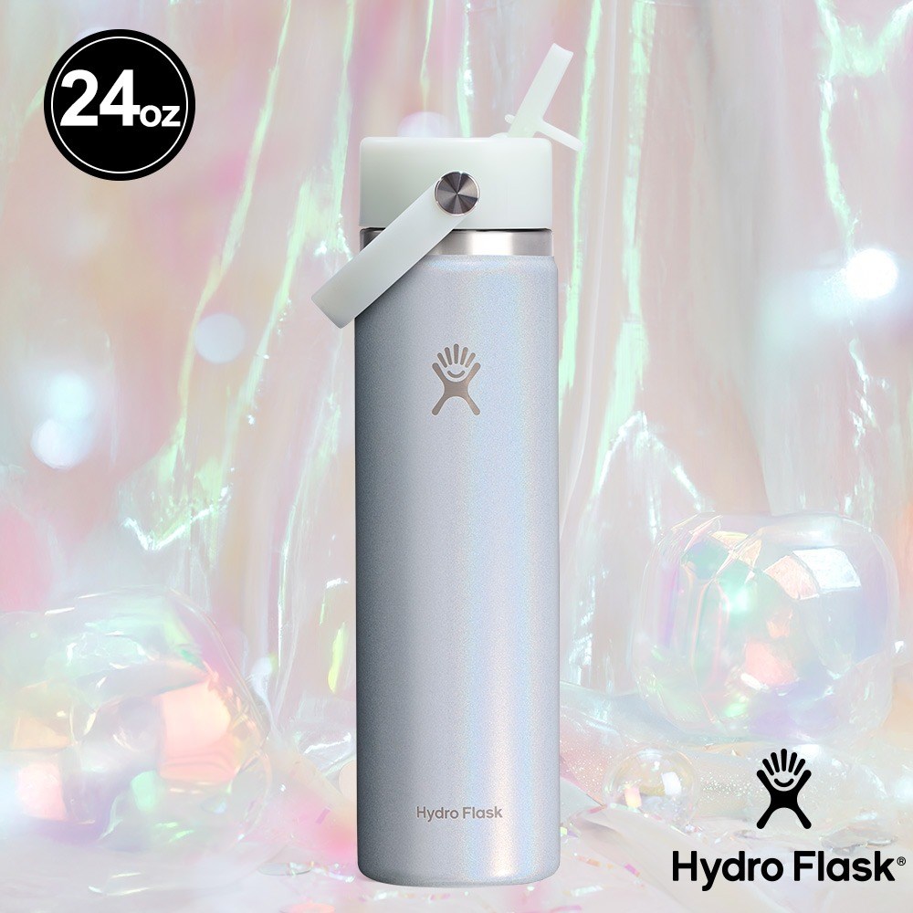 Hydro Flask 24oz/709ml Glimmer 寬口吸管保溫瓶 雪藍 水瓶 登山 保冰