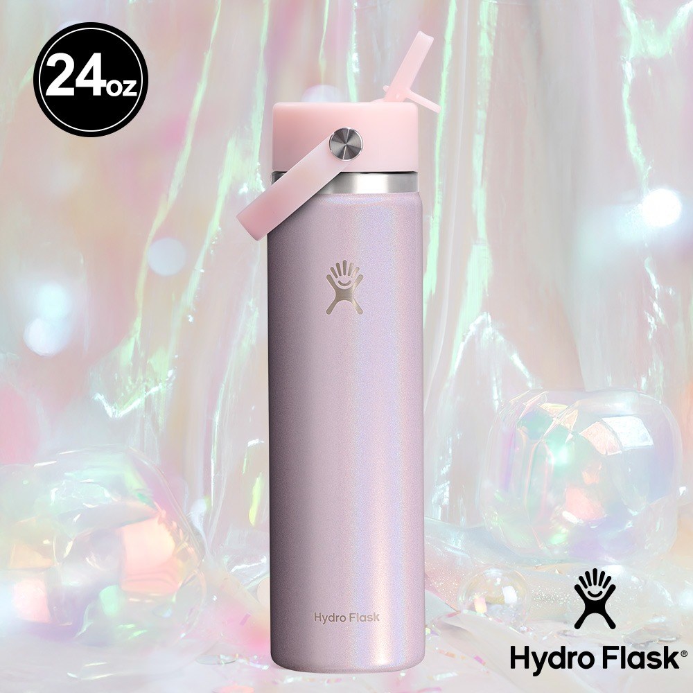 Hydro Flask 24oz/709ml Glimmer 寬口吸管保溫瓶 珍珠粉 水瓶 登山 保冰