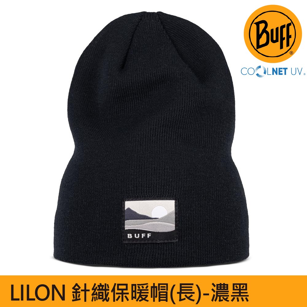 BUFF LILON 針織保暖帽(長) 濃黑 BFL134477-999 針織帽 運動 登山 毛帽 抗UV
