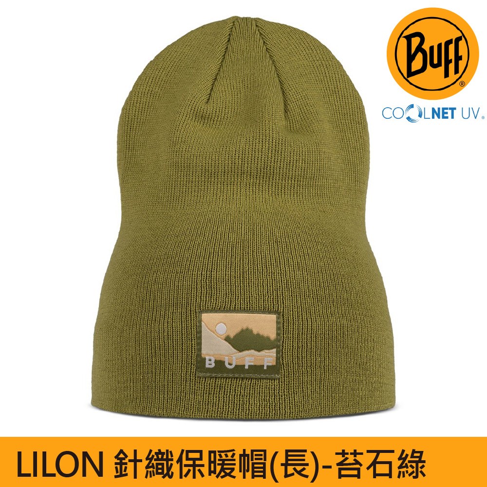 BUFF LILON 針織保暖帽(長) 苔石綠 BFL134477-312 針織帽 運動 登山 毛帽 抗UV