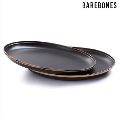 BAREBONES Enamel Plate 琺瑯盤組 CKW-341 炭灰 一組兩入 28cm 餐盤 露營 野炊
