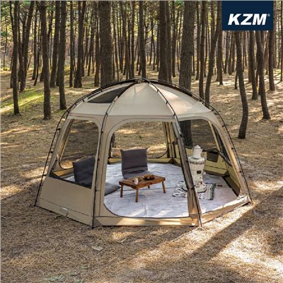 KAZMI KZM 沙色 VIVA比瓦圓頂客廳帳 客廳帳 帳篷