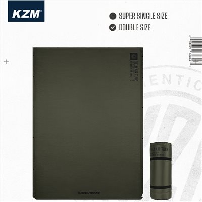 KAZMI KZM 自動充氣雙人床墊 軍綠 充氣床 床墊 附收納袋 充氣袋 露營