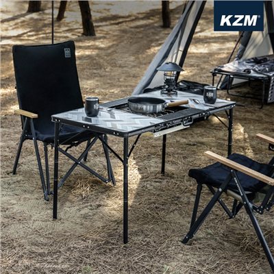 KAZMI KZM IMS三折合燒烤桌含收納袋 桌子 露營桌 三折合桌 鋼網桌 燒烤桌