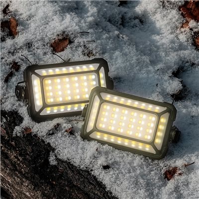 KAZMI KZM 工業風行動電源LED燈 軍綠/黑 行動電源 LED燈 露營燈