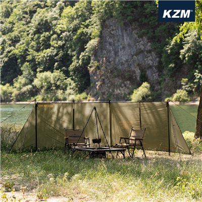 KAZMI KZM 工業風陣幕 軍綠 陣幕 露營 野餐