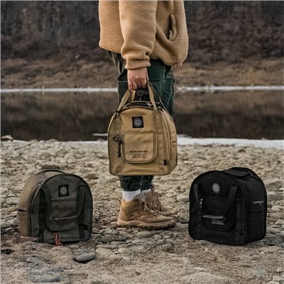 KAZMI KZM 工業風動力線收納袋 軍綠/黑色/沙色 動力線 收納 露營 收納包