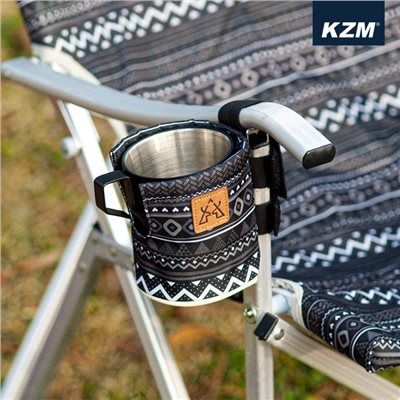 KAZMI KZM 彩繪民族風保溫杯套 藍灰/黑 杯套