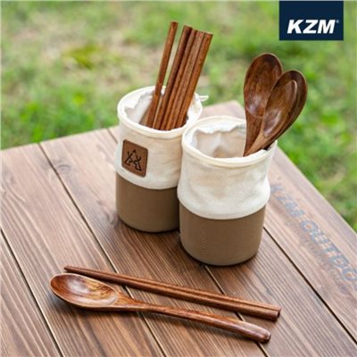 KAZMI KZM 原木餐具收納組 餐具 收納 湯匙 筷子