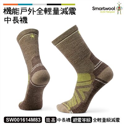 Smartwool 機能戶外全輕量減震中長襪 軍橄欖綠灰 SW001614M83 美麗諾 羊毛襪 登山襪