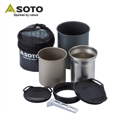SOTO 鈦杯 不鏽鋼杯料理組 SOD-521 不鏽鋼杯 鈦杯 杯鉗 套環 鋁合金杯 野炊