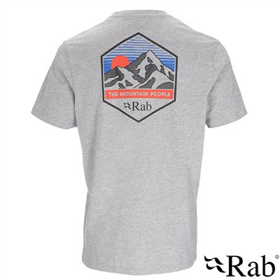 英國 RAB Stance Mountain Peak Tee 透氣短袖有機棉T恤 男款 泥岩灰 QCB66