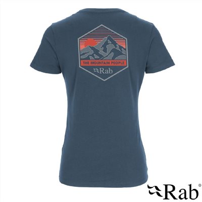 英國 RAB Stance Mountain Peak Tee 透氣短袖有機棉T恤 女款 鯨魚灰 QCB67