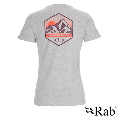 英國 RAB Stance Mountain Peak Tee 透氣短袖有機棉T恤 女款 泥岩灰 QCB67