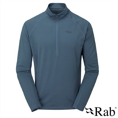 英國 RAB Sonic LS Zip 長袖透氣拉鍊排汗衣 男款 獵戶藍 QBL03 排汗衣 衛生衣 運動 登山