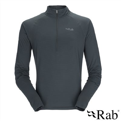 英國 RAB Sonic LS Zip 長袖透氣拉鍊排汗衣 男款 鯨魚灰 QBL03 排汗衣 衛生衣 運動 登山