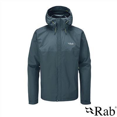 英國 RAB Downpour Eco Jacket 輕量 防風 防水 連帽外套 男款 獵戶藍 QWG82 登山
